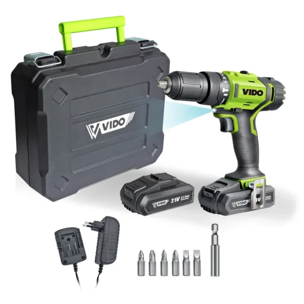 TALADRO INALÁMBRICO PERCUTOR 21 VOLT (2 BATERÍAS + CARGADOR) + SIERRA CIRCULAR 7″ 1500W