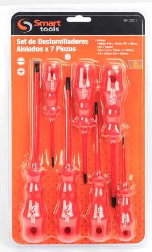 JUEGO DE DESTORNILLADORES PH/PL AISLADOS 7 PZS SMART TOOLS