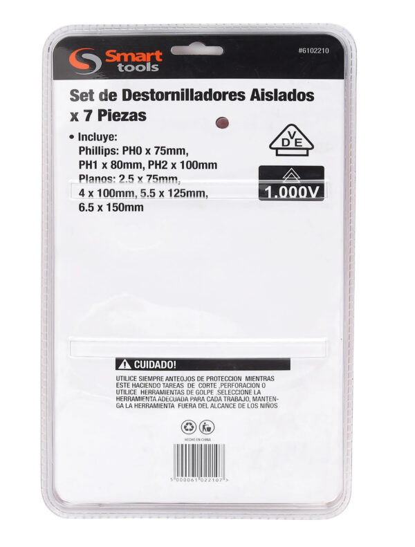 JUEGO DE DESTORNILLADORES PH/PL AISLADOS 7 PZS SMART TOOLS