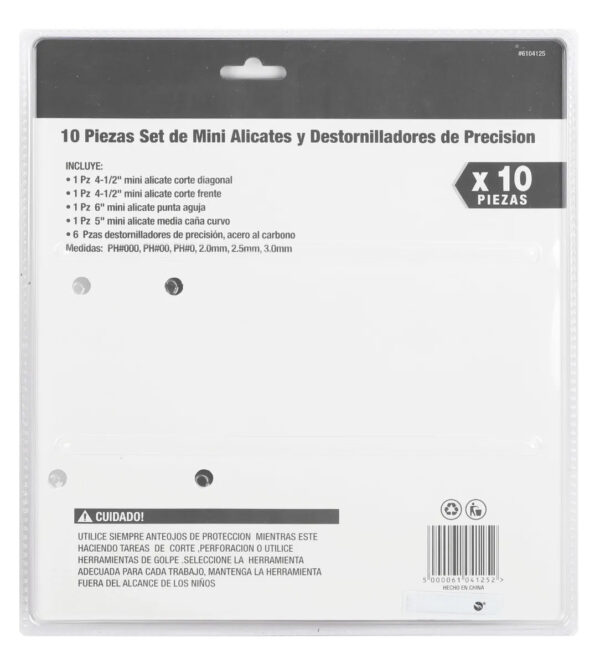 JUEGO DE ALICATES Y DESNTORNILLADORES ELECTRICISTA 10 PZS. SMART TOOLS