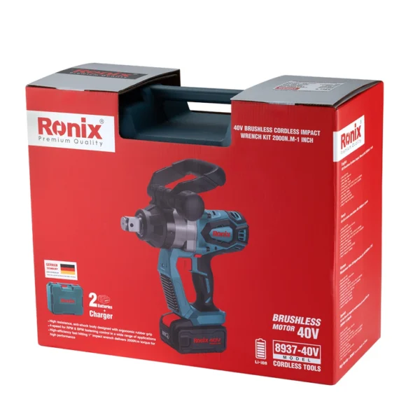 LLAVE DE IMPACTO INALÁMBRICA 2000NM RONIX 8937 1" 40V