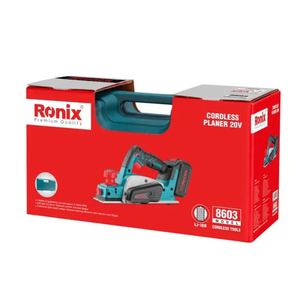 CEPILLO INALÁMBRICO BATERÍA 20V RONIX 8603