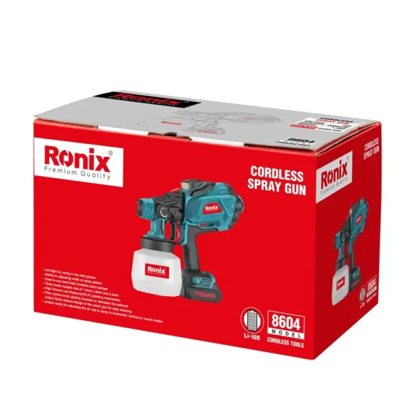 PISTOLA PINTAR INALÁMBRICA RONIX 8604 BATERÍA 20V 32000RPM