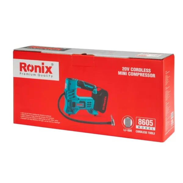 MINI COMPRESOR AIRE DIGITAL RONIX 8605