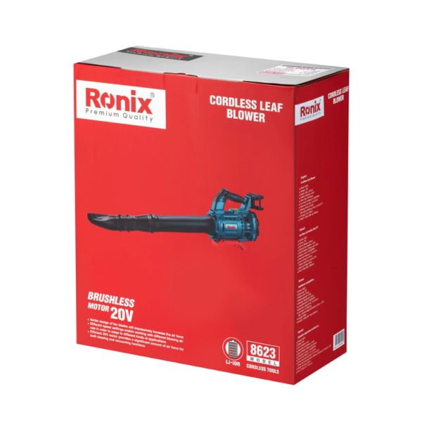 SOPLADOR DE HOJAS INALÁMBRICO RONIX 8623 20V SIN ESCOBILLAS