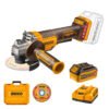 ESMERIL 4 1/2" BL C/HM + BAT 4AH Y CARGADOR +10 DISCOS 20V/115MM INGCO