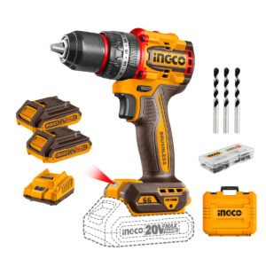 CIDLI20668-7 TALADRO PER BL CP +2 BAT Y CARG +47 ACCES INDUSTRIAL 20V/66NM INGCO