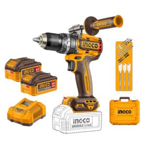 CIDLI209686_1 TALADRO PER BL INDUSTRIAL +2 BAT Y CARG +12 ACCES 20V/96NM INGCO