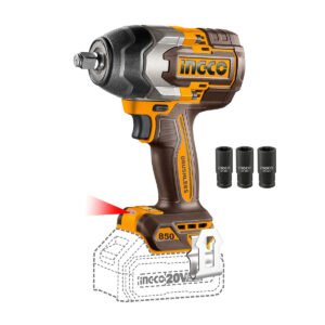 PISTOLA DE IMPACTO BL INALAMBRICA INDUSTRIAL 1/2" 20V/850NM INGCO
