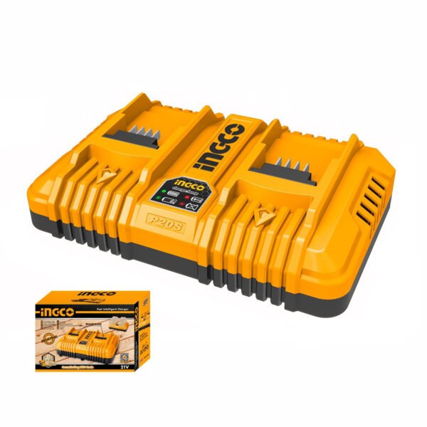 FCLI2034_1 CARGADOR DE BATERIA RÁPIDO DOBLE 4AH INDUSTRIAL P20S 20V INGCO